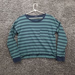Abercrombie and Fitch 100% cotton striped long sleeve top